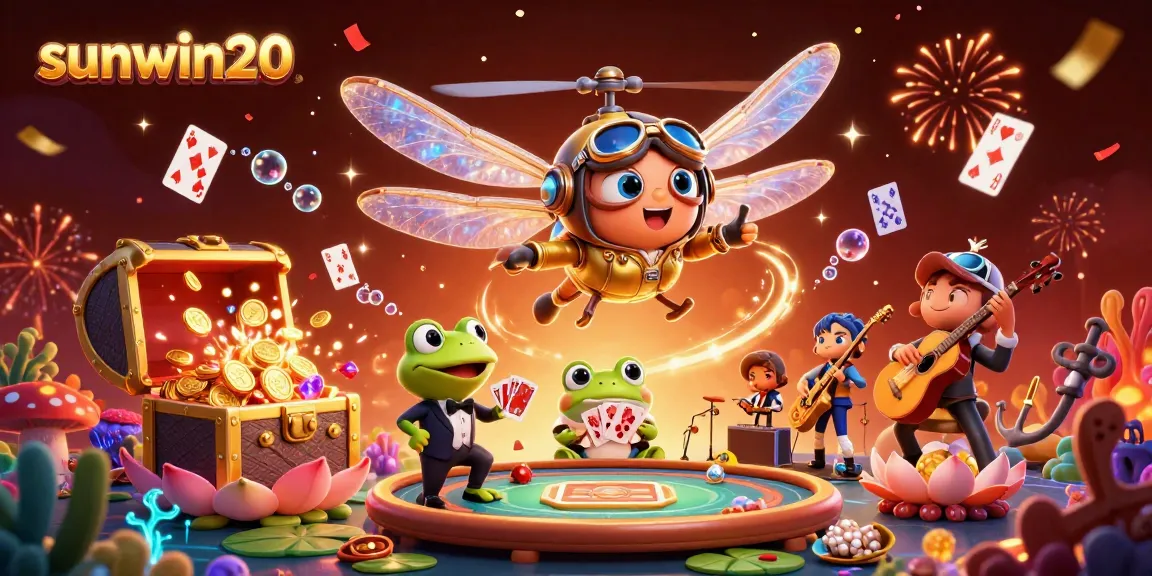 Engage with sunwin20 and experience vibrant casino excitement in this dynamic 3D illustration.