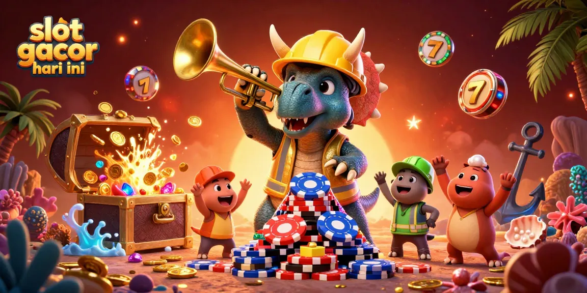 Celebrate winning moments with slot gacor hari ini in a vibrant 3D casino scene.