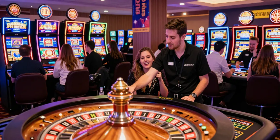 Players enjoying a lively atmosphere at casinos not on gamstop, featuring vibrant slot machines and engaging live dealers.