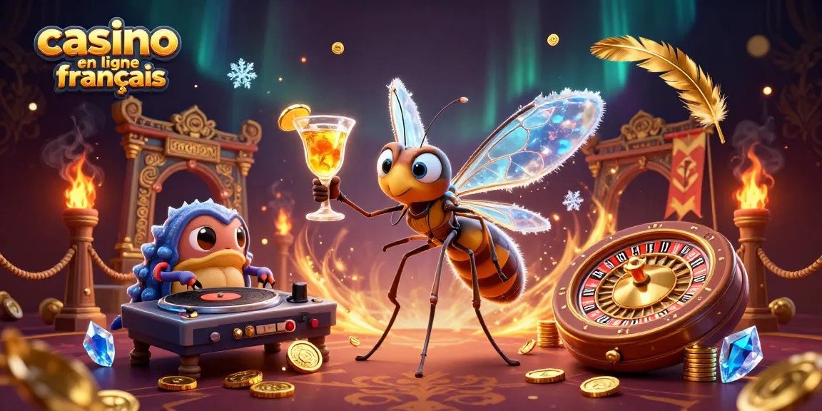 Vivez l’expérience du casino en ligne français avec un personnage de mascotte unique au milieu d'un décor vibrant.